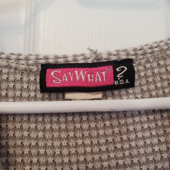 Say What Knitted shirt with hoodie - Picture 4 of 7